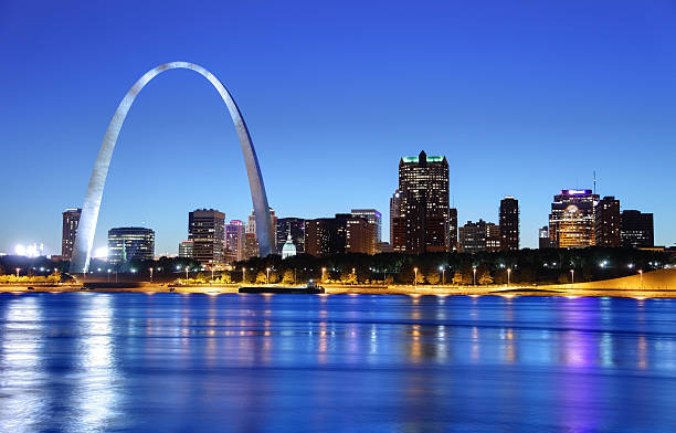 Image of skyline with the St. Louis arch in Missouri